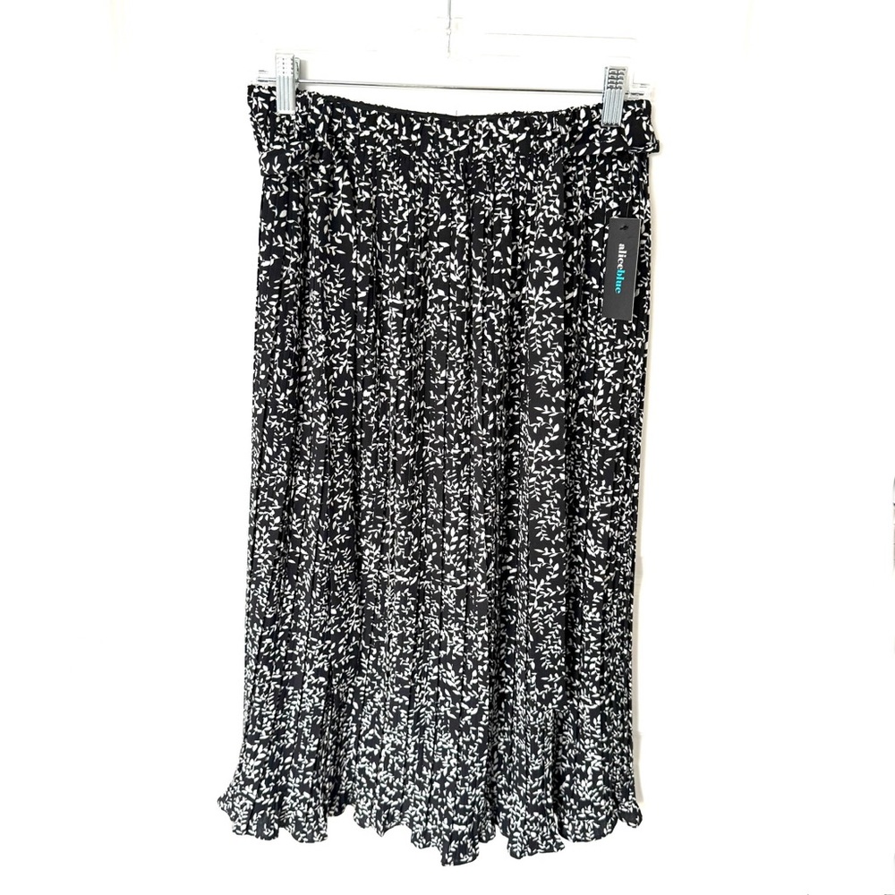 Alice Blue Floral Maxi Pleated Skirt NWT